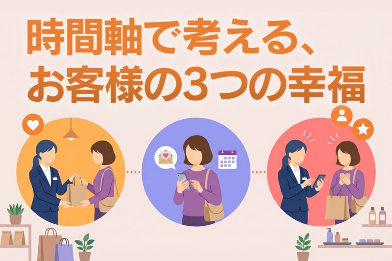 時間軸で考える、お客様の3つの幸福